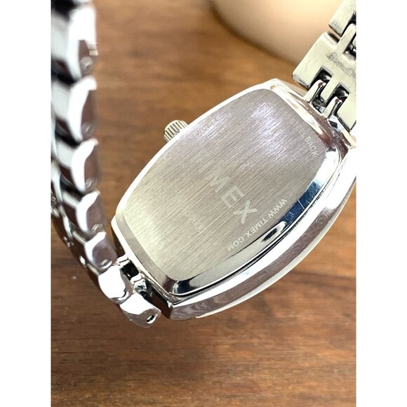 Timex Women's Watch TW2T50000 Quartz Diamond Silver Dial Rectangle Steel 21mm - Picture 6 of 13